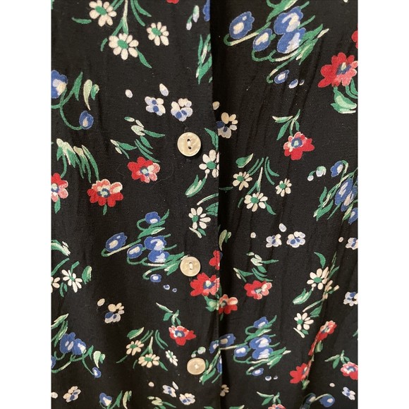 Vintage 90's The Limited Dress Small Rayon Floral button Down Skater Grunge y2k - Picture 4 of 9